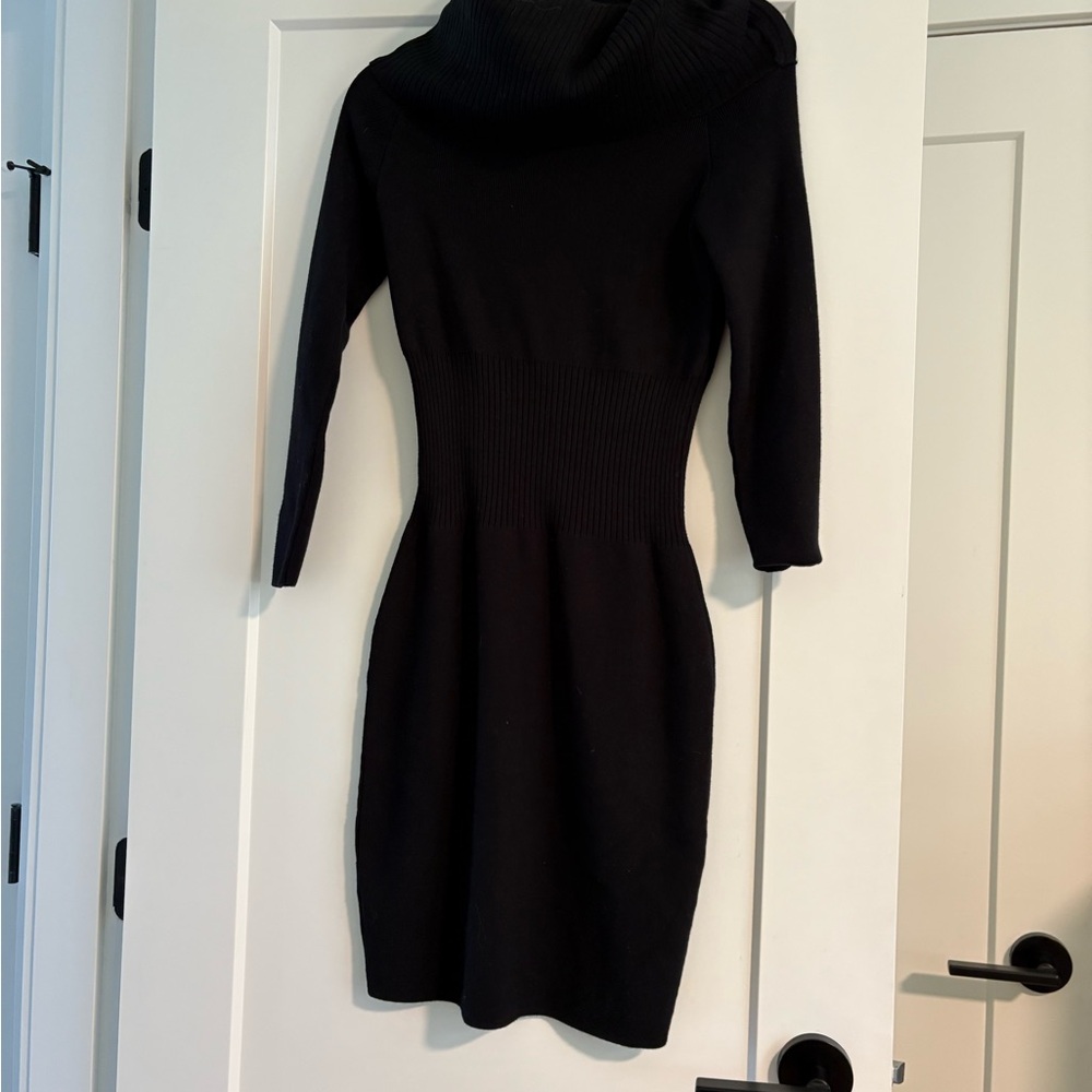 Elegant Black Sweater Dress